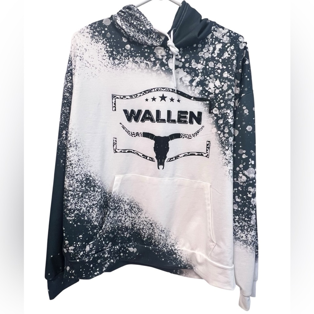 Black and White Graphic Hoodie
